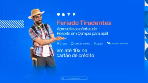 Foto demonstrativa de Hotel em Olímpia para o Feriado Tiradentes