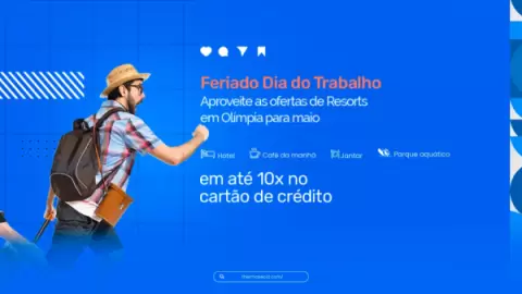 Foto demonstrativa de Resort em Olímpia para o feriado Dia do Trabalho
